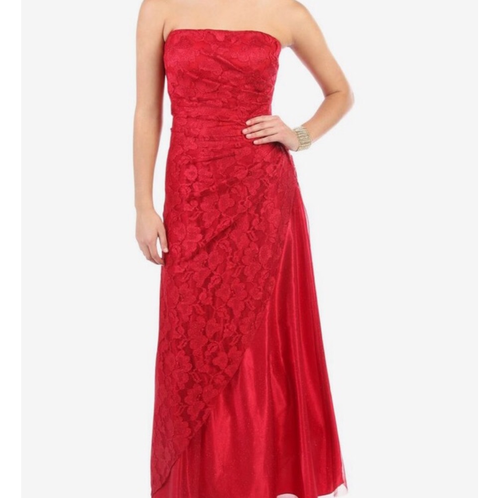 Red Lace Prom Dress